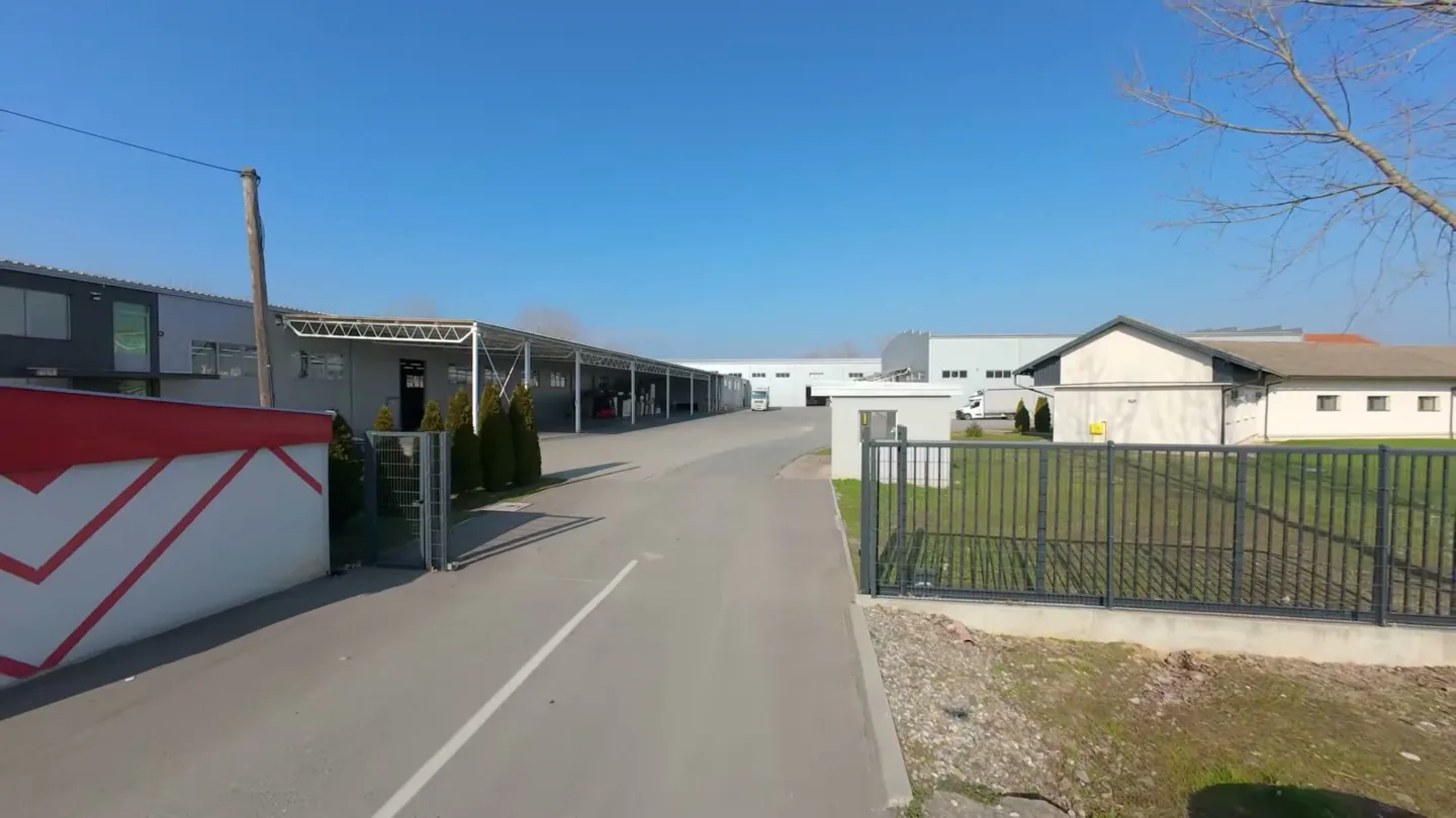 Entrance to the Lorenaprom plant in Loznica